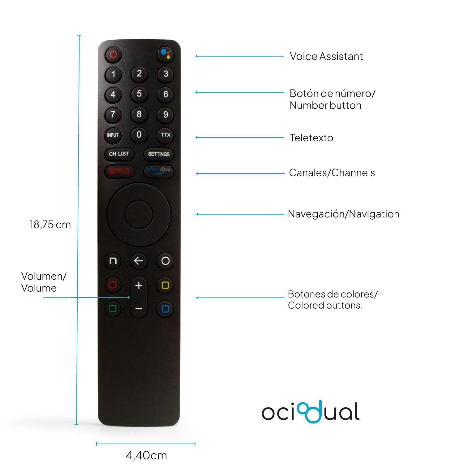 Mando a Distancia para Xiaomi TV XMRM-010 con Control de Voz,  Bluetooth, Google Voice Assistant, Compatible con Mi TV 4S