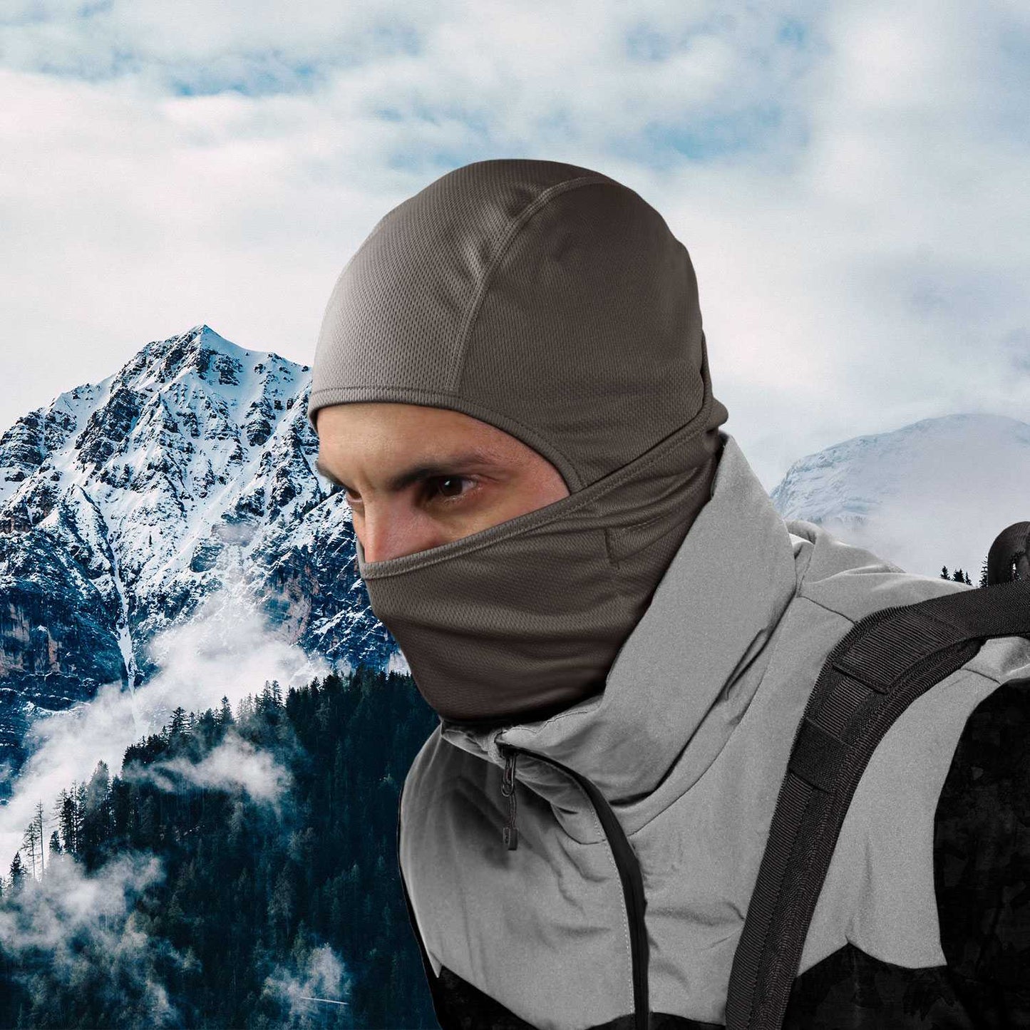 Máscara Pasamontañas 6 en 1 color Gris oscuro para Motocicleta, Ciclismo, Esquí, Senderismo, Máscara, Braga, Gorro
