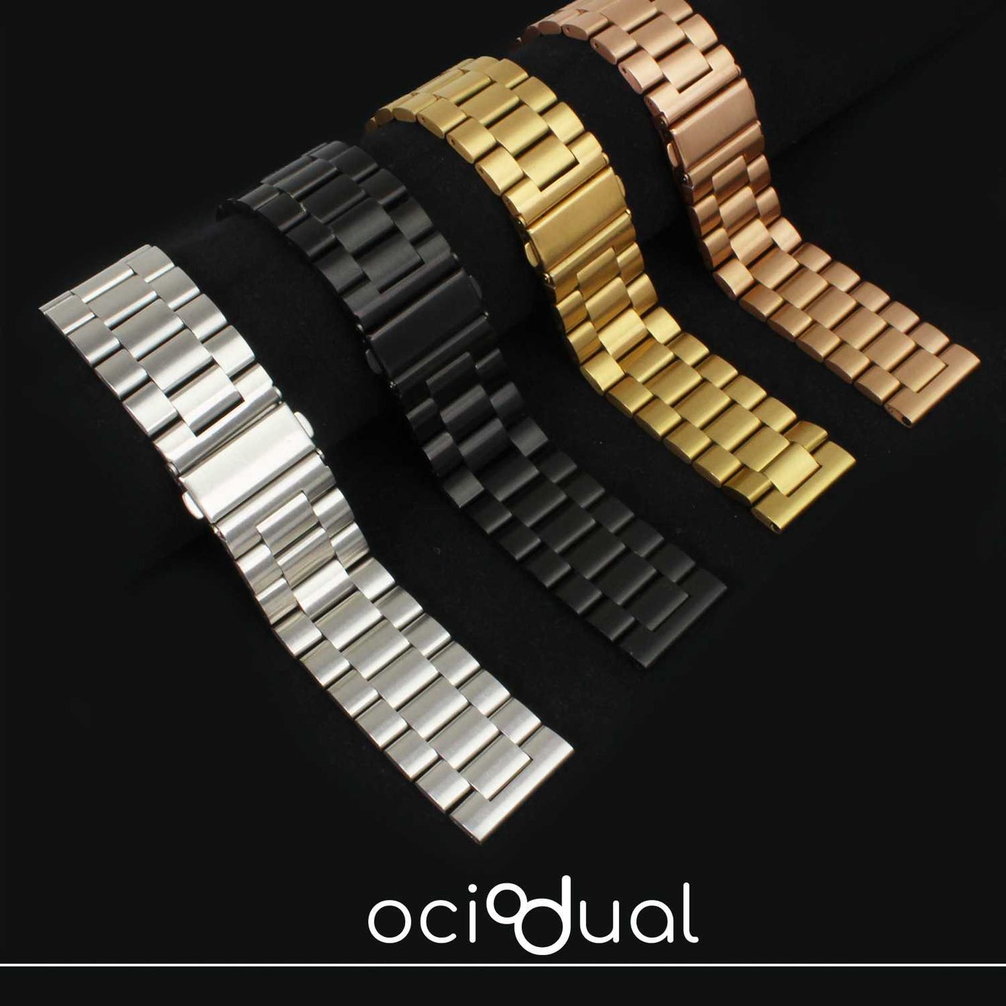 Correa Reloj Correa Metálica Acero Inoxidable Color Plata 24mm Correa Reloj Inteligente Reloj Hombre Smartwatch Mujer