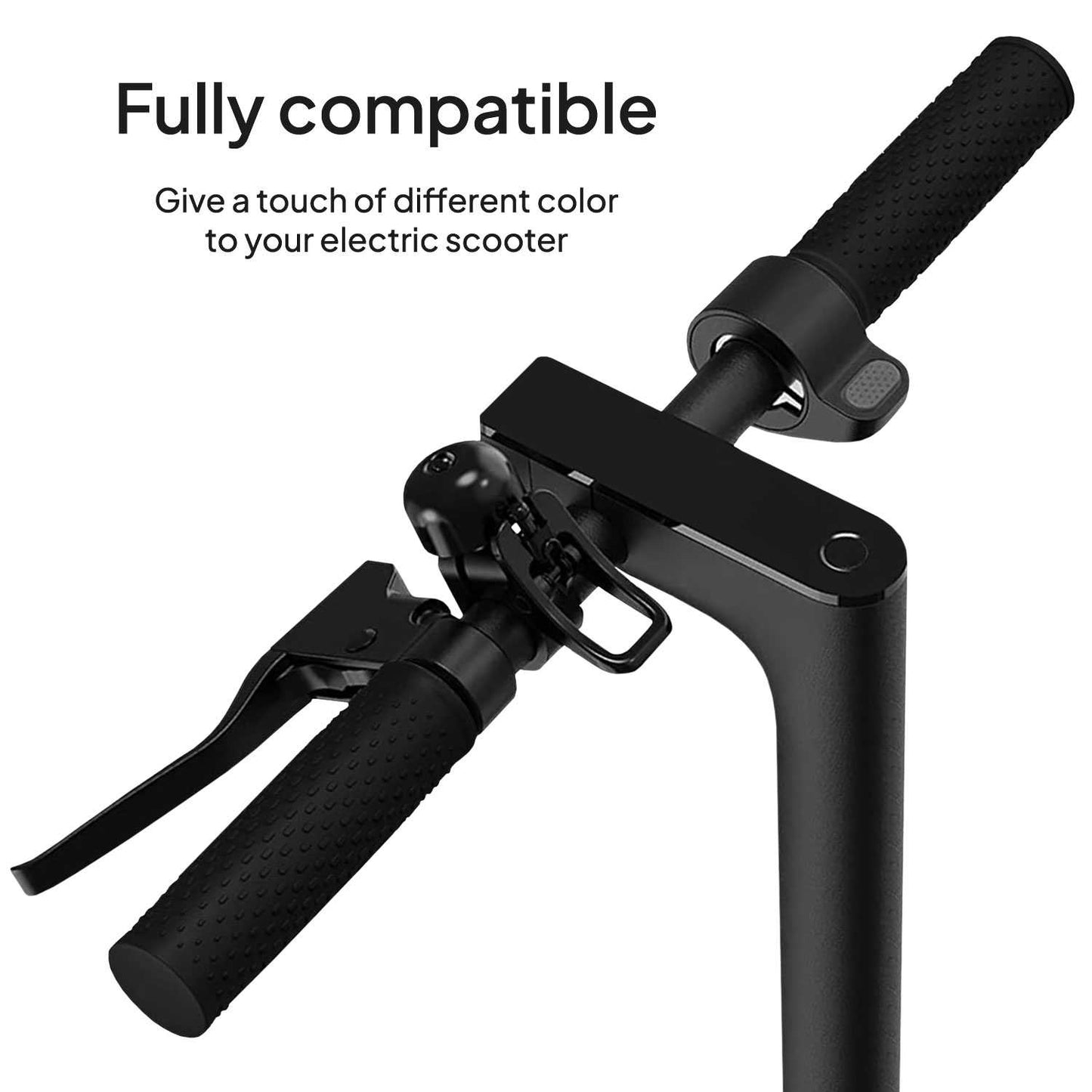 2x Empuñaduras de Goma para Manillar Patinete Eléctrico, Negro, Compatible con Xiaomi 1S / M365 / Essential / Pro / Pro 2