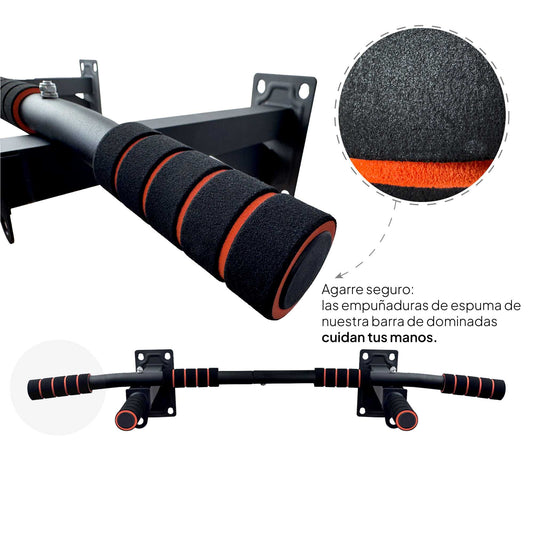 Barra Dominadas, Gimnasio en Casa, Barra Dominadas Pared, Anclaje con Tornillos, Ejercicio en Casa, Hogar Trx Calistenia