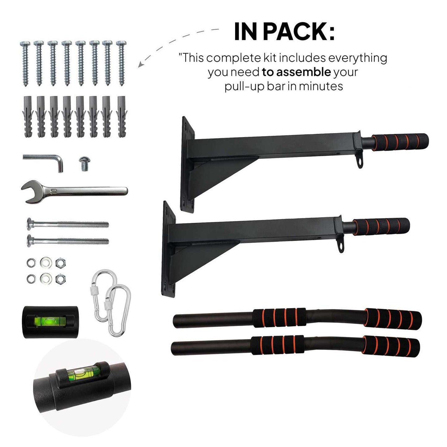 Barra Dominadas, Gimnasio en Casa, Barra Dominadas Pared, Anclaje con Tornillos, Ejercicio en Casa, Hogar Trx Calistenia