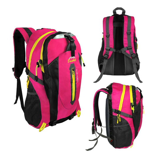 Mochila Senderismo 30L Rosa Ligera Impermeable Mochila Viaje Supervivencia Plegable Mochila Mujer Camping Mochila Hombre