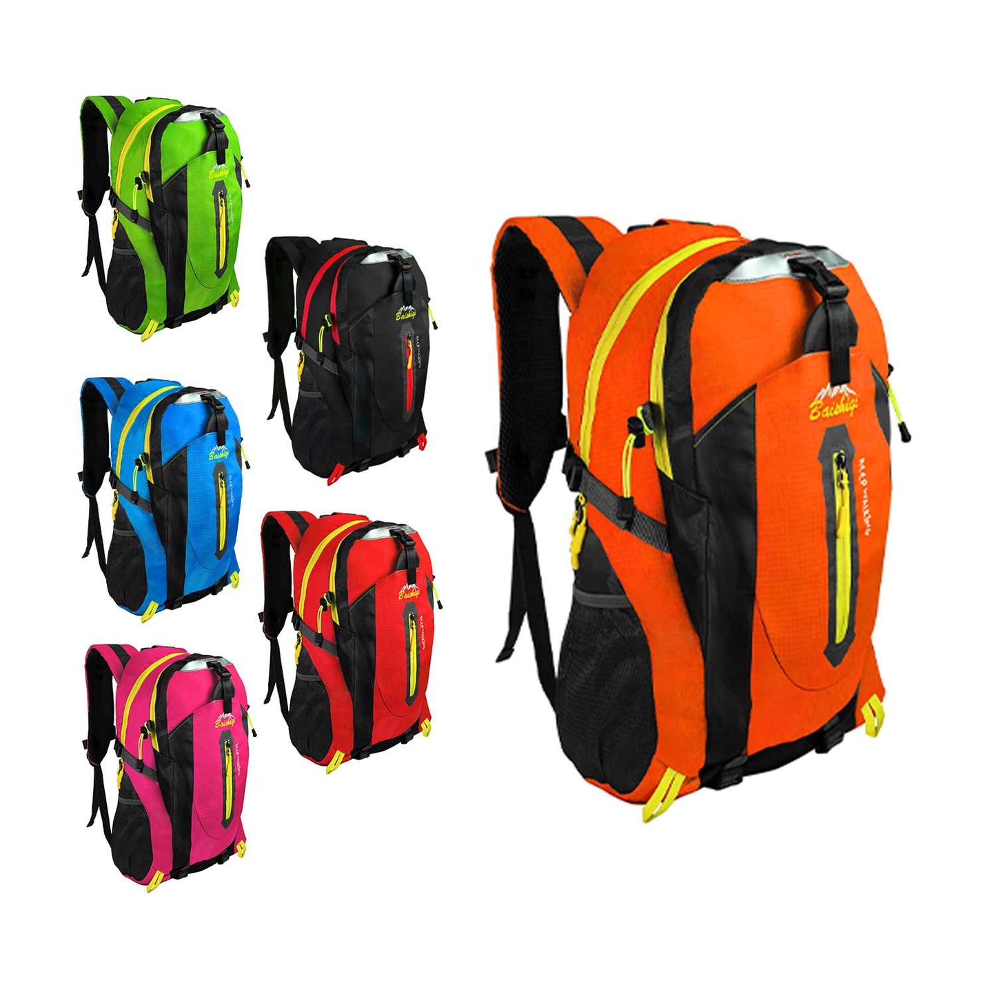 Mochila Senderismo 30L Naranja Ligera Impermeable Mochila Viaje Supervivencia Plegable Mochila Mujer Camping Mochila Hombre