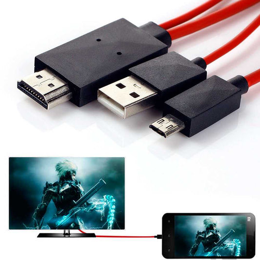 Cable MHL de Micro USB 11 Pin Pines a HDTV TV Adaptador Convertidor para Samsung Galaxy S3/S4 Note 2/3/4 Tab S