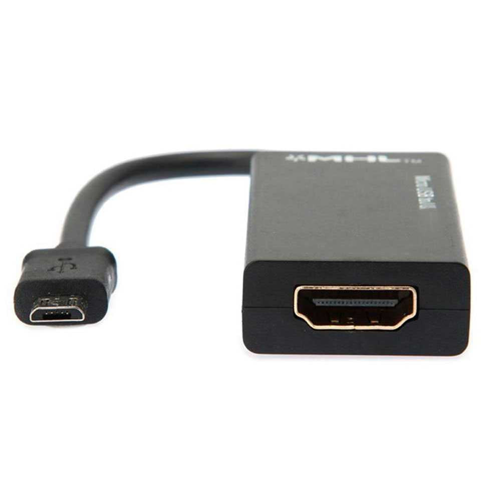 Adaptador MHL 5 Pin de Micro USB Macho a HDTV Hembra Negro para Telefonos Moviles Smartphones Tablets Televisores TV HDTV Cable Conversor 5 Pines