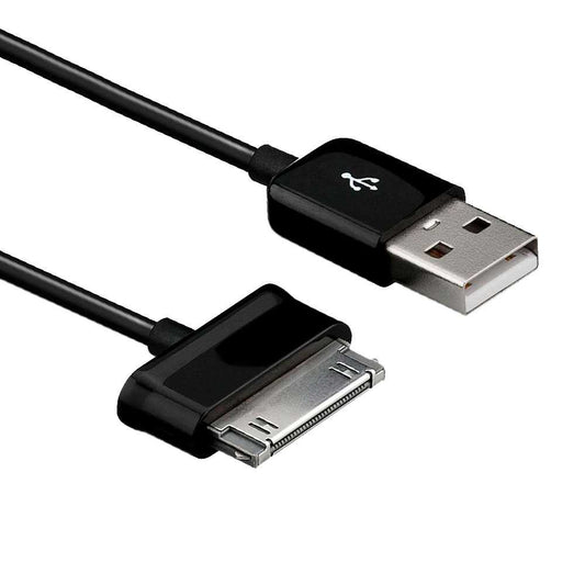 Cable de Carga y Transferencia de Datos USB Negro para Samsung Galaxy Tab 2 10.1 P5100 Cargador