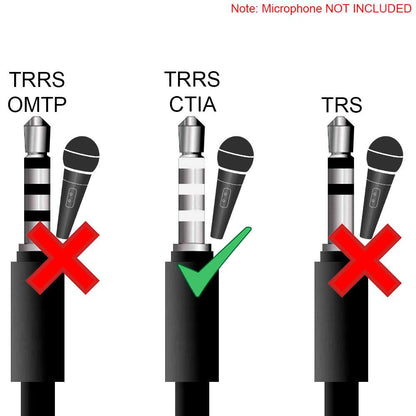 Auriculares con Micrófono Manos Libres Conector Jack 3.5 mm TRRS CTIA Blanco Cascos Botón para Contestar Colgar