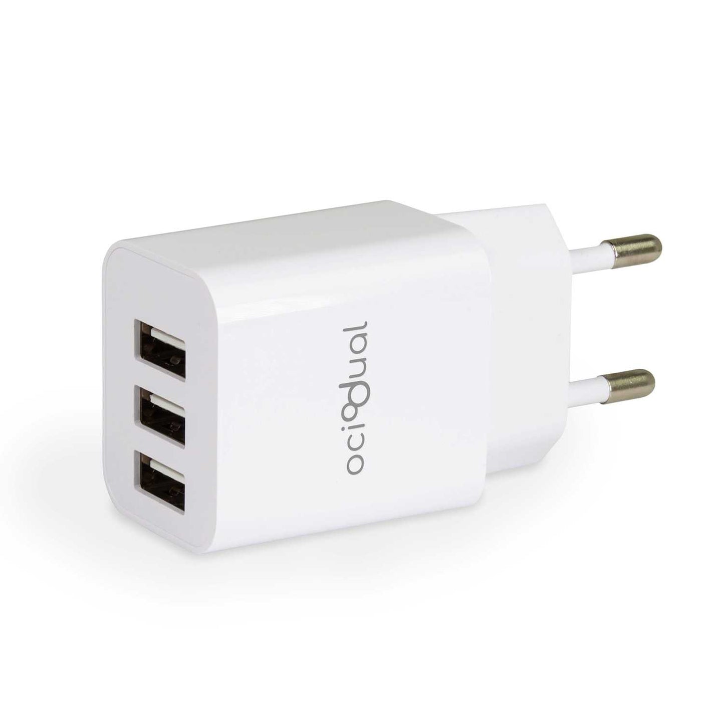 Cargador de Pared EU, 3 Puertos USB de 5v, 2.4A, 10W, Cargador para Smartphones, Adaptador de Corriente para Enchufe USB, Carga