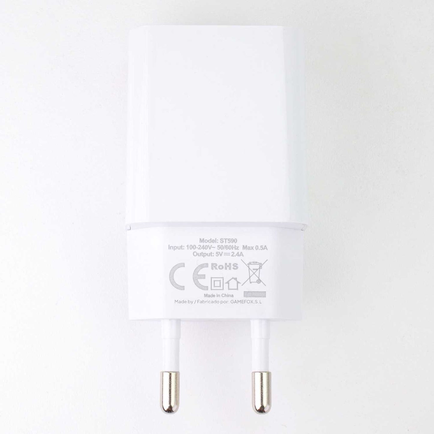 Cargador de Pared EU, 3 Puertos USB de 5v, 2.4A, 10W, Cargador para Smartphones, Adaptador de Corriente para Enchufe USB, Carga