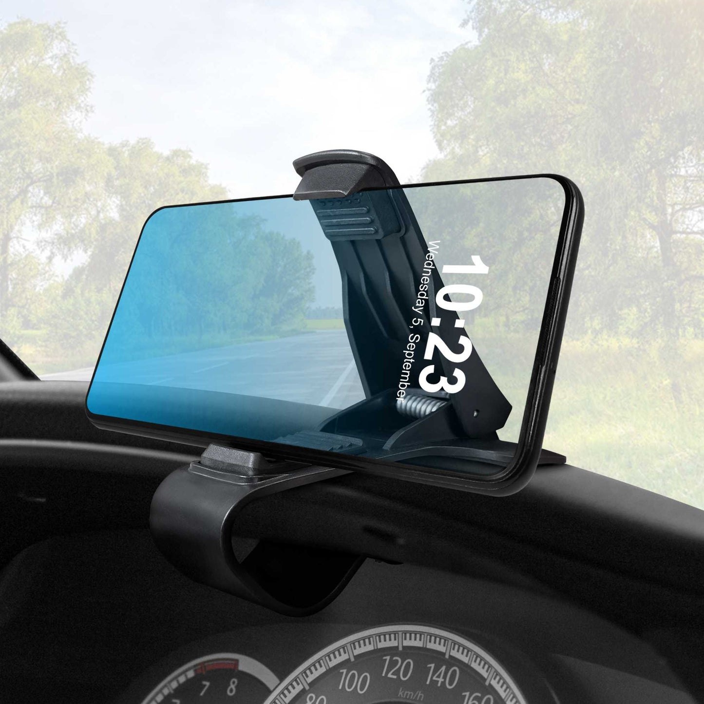 Pinza Soporte de Salpicadero de Coche para Movil Universal Car Mount Clip Negro
