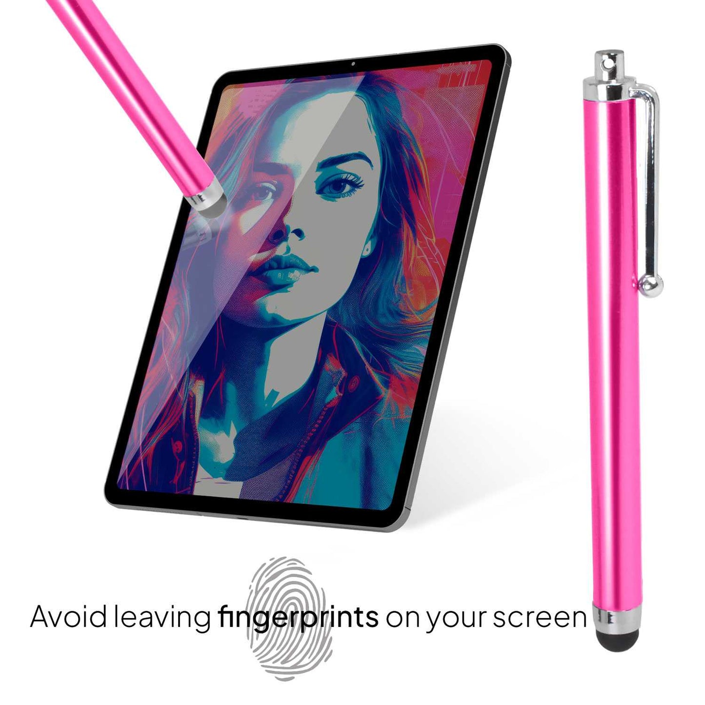 Lápiz para Pantalla Táctil, Lápiz Capacitivo Rosa para Tablet/iPad/iPhone/Smartphone/Android/IOS, Bolígrafo Táctil