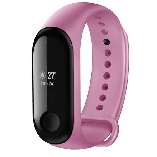 Correa de Repuesto Compatible con Xiaomi Mi Smart Band 3 4 Morada Recambio Silicona Suave Flexible Pulsera Brazalete