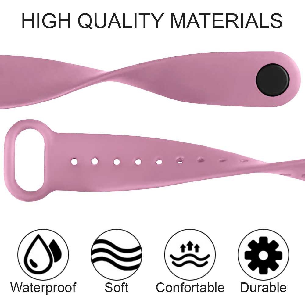 Correa de Repuesto Compatible con Xiaomi Mi Smart Band 3 4 Morada Recambio Silicona Suave Flexible Pulsera Brazalete