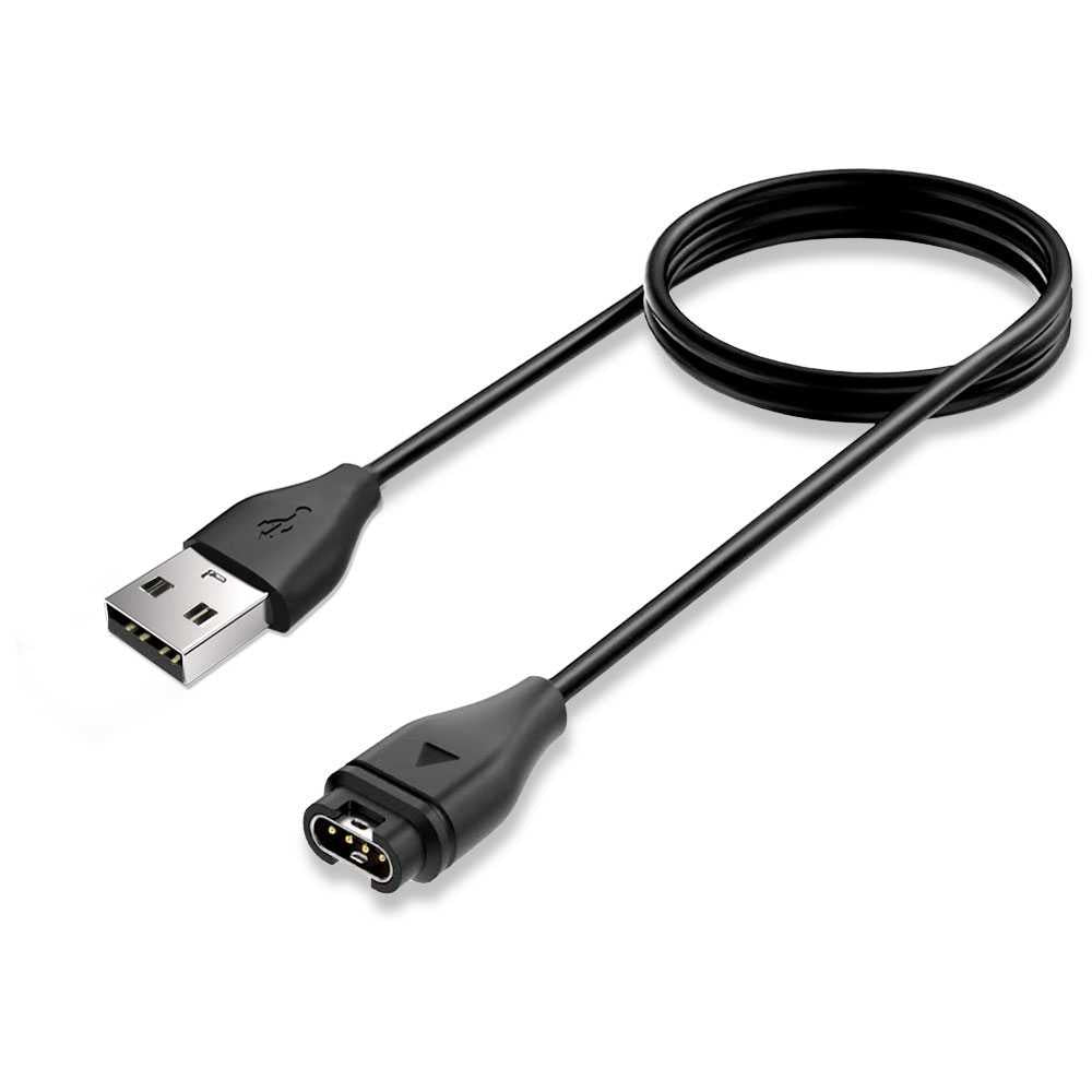 Cable de Carga y Datos USB Negro Compatible con Garmn Foreruner 935 D2 Charlie Instinct Approach S60/X10/S10 Fnx 5/5S/5X