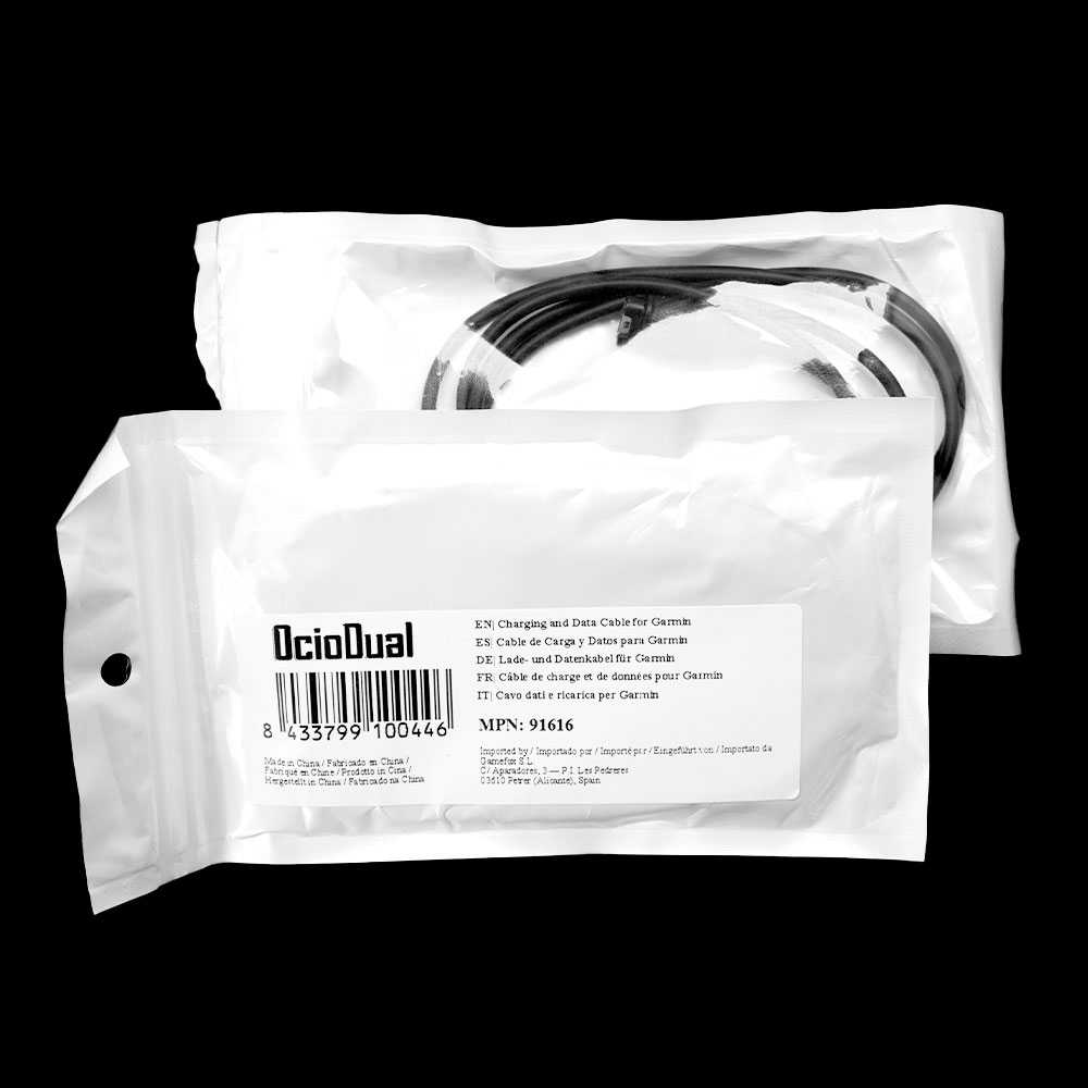 Cable de Carga y Datos USB Negro Compatible con Garmn Foreruner 935 D2 Charlie Instinct Approach S60/X10/S10 Fnx 5/5S/5X
