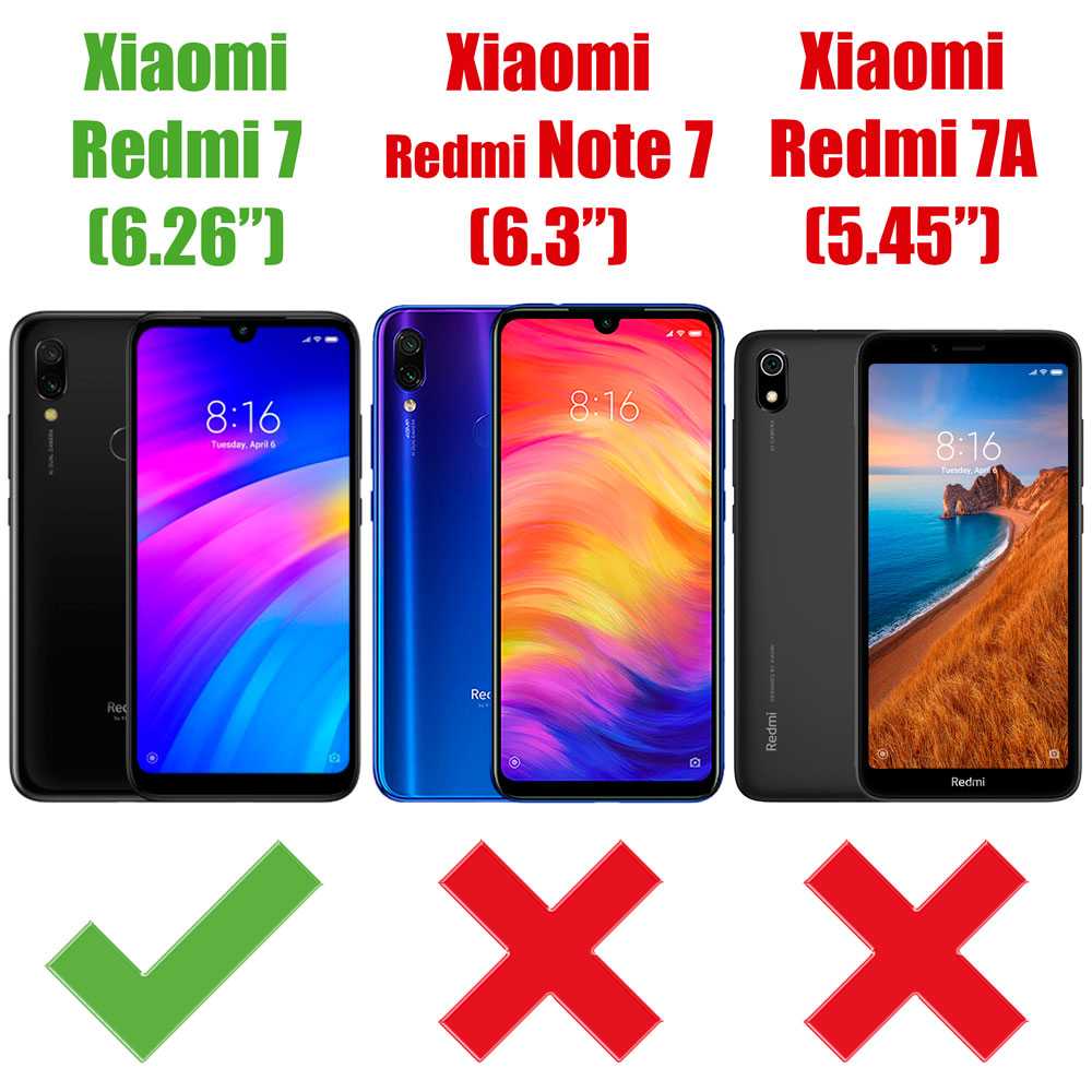 Protector de Pantalla para Xiaomi Redmi 7 Cristal Templado Plano 9H 2.5D 0,3mm Premium Vidrio Anti Golpes Arañazos