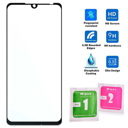 Protector de Pantalla Cristal Premium Borde Redondo Negro Compatible con Xiaomi Redmi Note 7 Vidrio Templado Antigolpes
