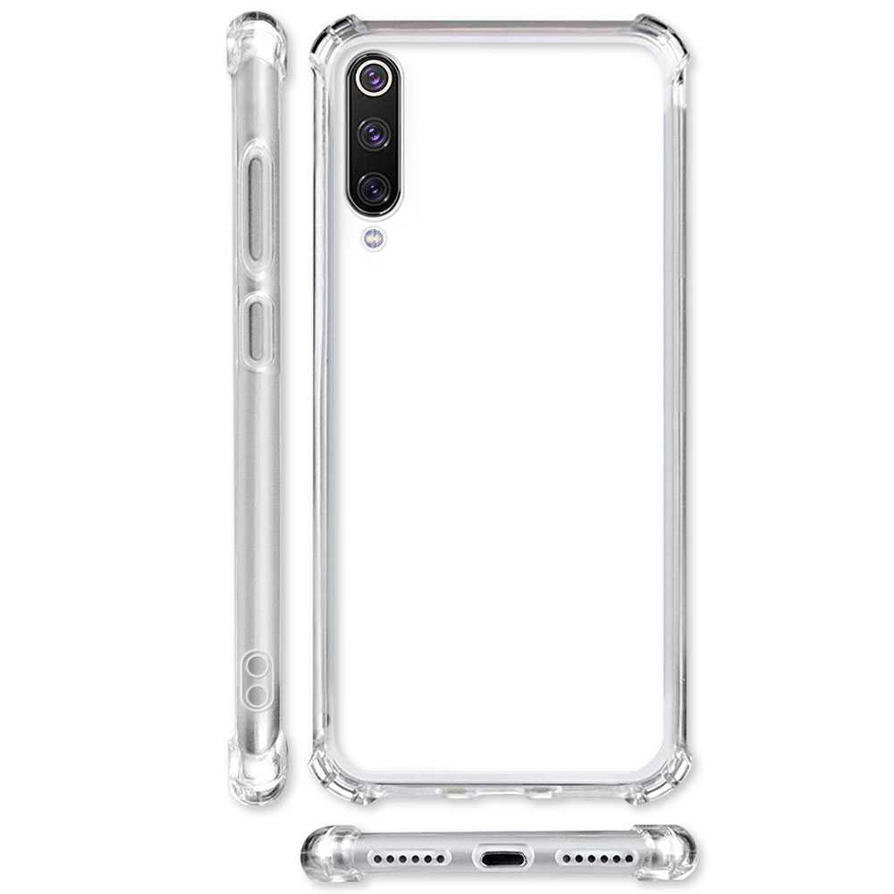 Funda de Gel TPU para Xiaomi Mi 9 SE Esquinas Reforzadas ShockProof Antichoques Silicona Estuche Carcasa Bumper 9SE