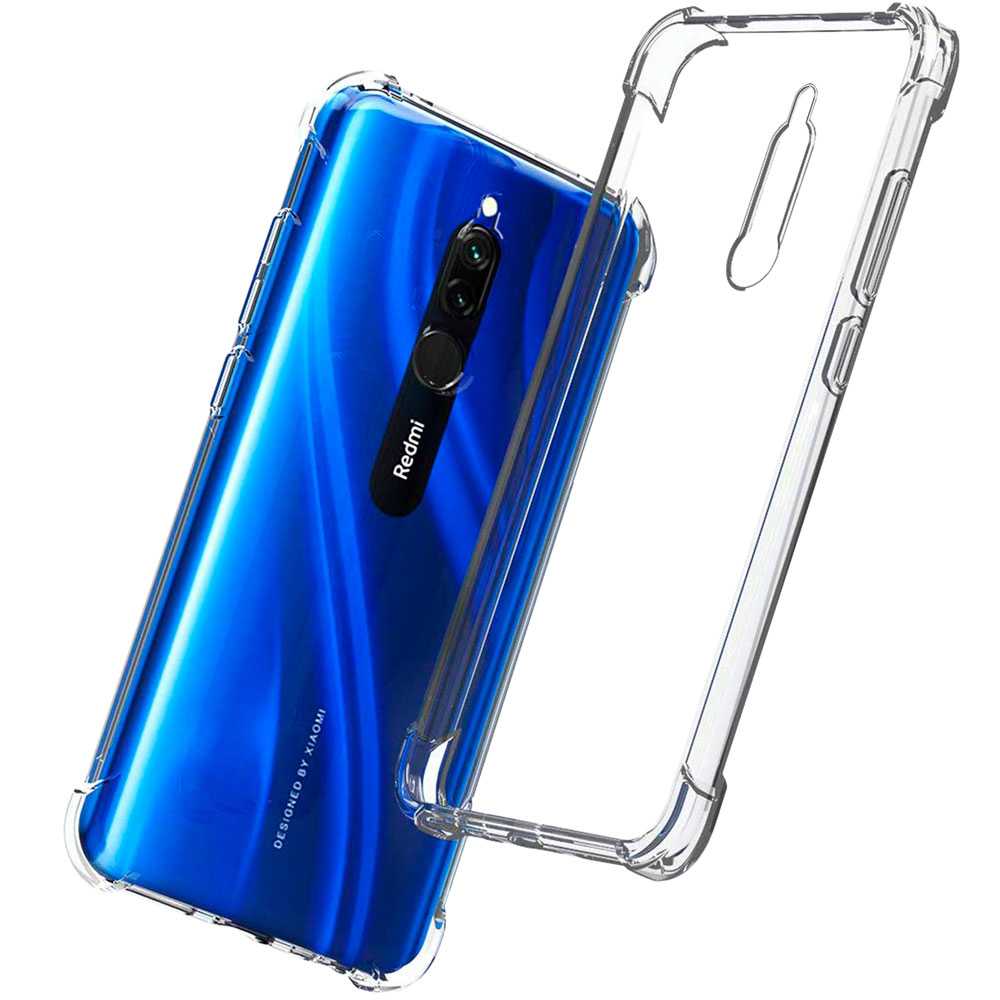 Funda de TPU para Xiaomi Redmi 8 Esquinas Reforzadas ShockProof Anti Golpes Arañazos Silicona Carcasa Bumper Estuche