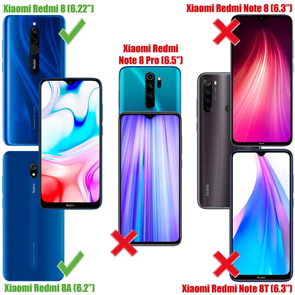 Funda de TPU para Xiaomi Redmi 8 Esquinas Reforzadas ShockProof Anti Golpes Arañazos Silicona Carcasa Bumper Estuche