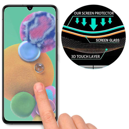 Protector de Pantalla para Samsung Galaxy A90 Cristal Templado 0,3mm 9H 2.5D Plano Vidrio Anti Golpes Arañazos Premium