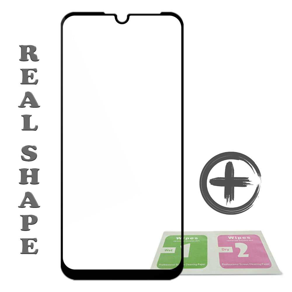 Protector de Pantalla para Xiaomi Mi A3 Cristal Templado 9H 2.5D Vidrio Anti Golpes Arañazos Marco Borde Negro