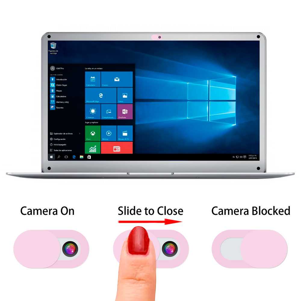 3 Tapas Tapaderas Deslizantes Pegatinas Adhesivas Tapones Cubiertas Rosas para Seguridad Privacidad Cámara Web Webcam