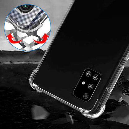 Funda de TPU para Samsung Galaxy A51 Esquinas Reforzadas ShockProof Anti Golpes Arañazos Carcasa Bumper