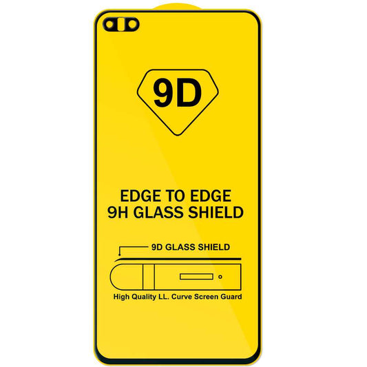 Protector de Pantalla para Huawei P40 Cristal Templado 9H 9D Vidrio Anti Golpes Arañazos Marco Borde Negro