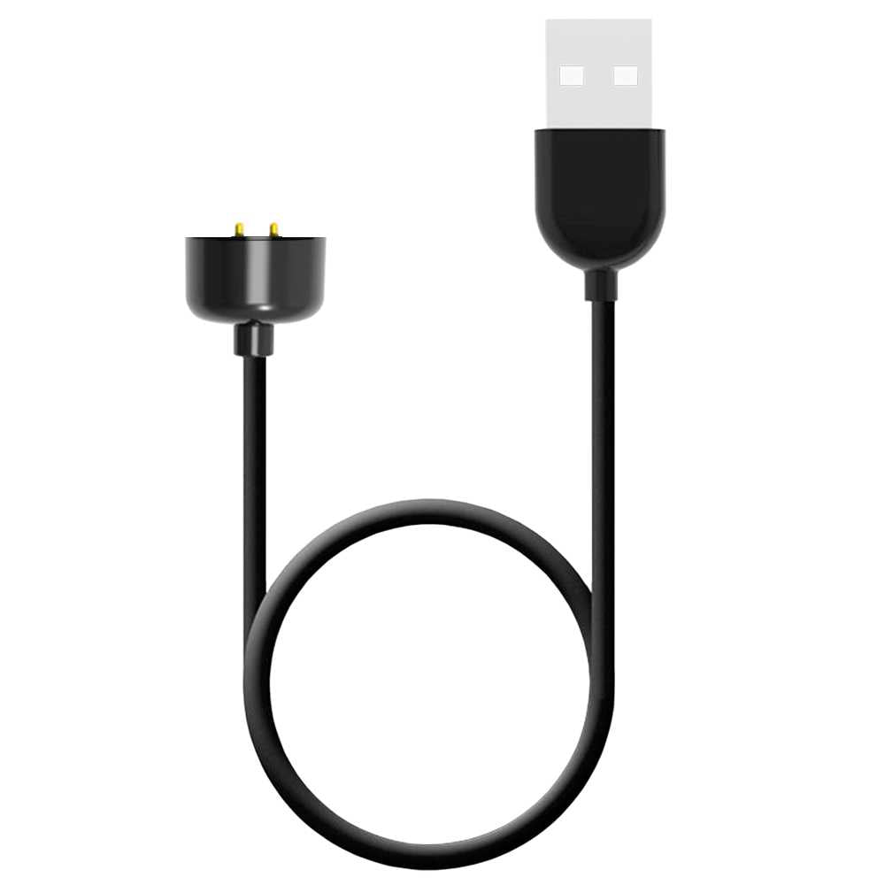 Cable de Carga Magnético 40cm Compatible con Xiaomi Mi SmartBand 5 6 7 Negro Imán Imantado Portátil Recambio Repuesto
