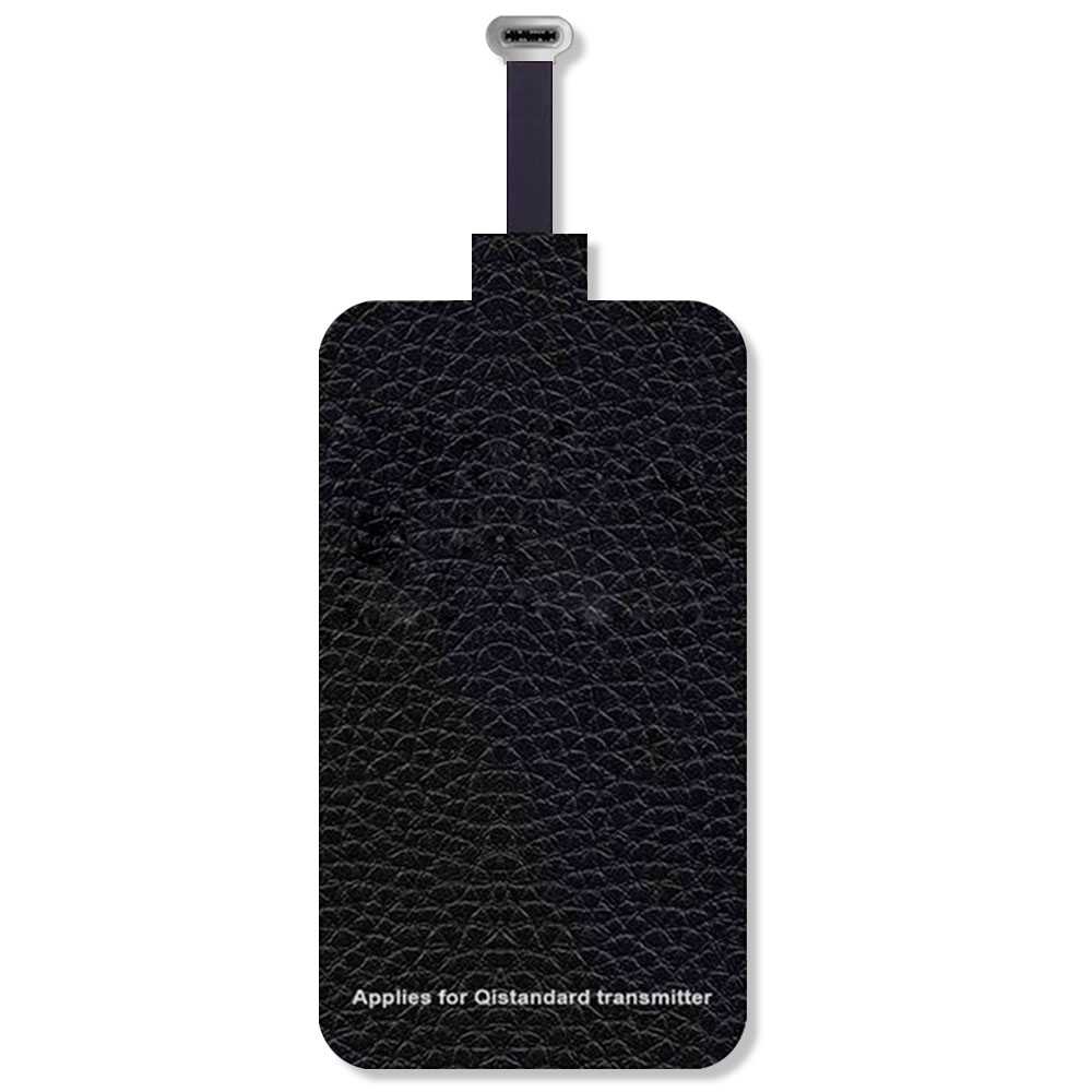 Receptor de Carga Inalámbrica Conector USB Tipo C 2A 10W Negro Módulo Inalámbrico Universal Carga 2000mAh para Teléfonos