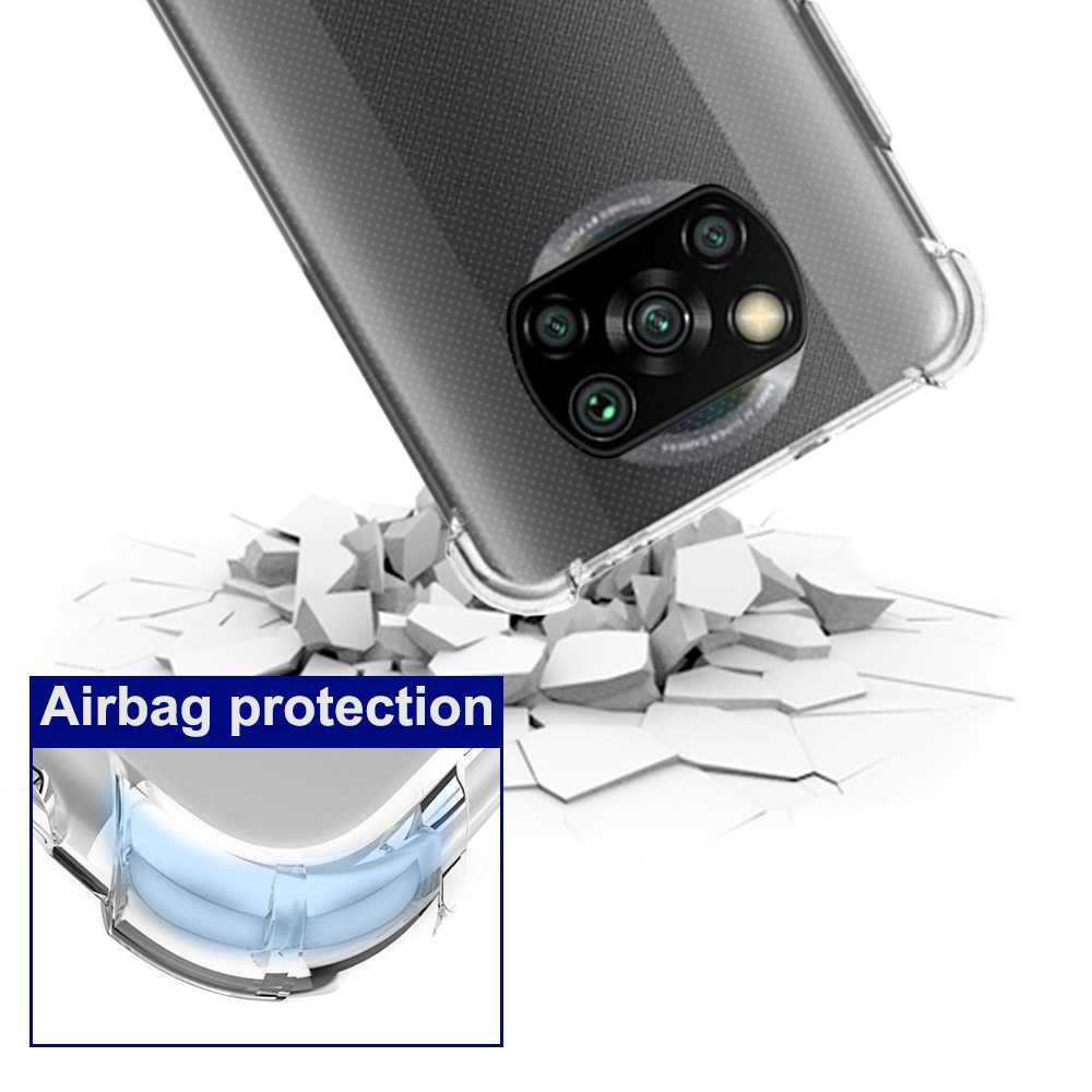 Funda de TPU para Xiaomi Pocophone POCO X3 NFC/PRO Esquinas Reforzadas ShockProof Anti Golpes Arañazos Carcasa Bumper
