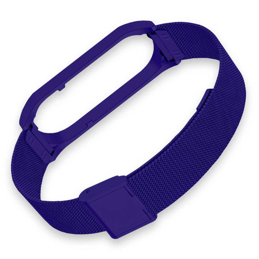 Correa Metálica Compatible con Xiaomi Mi Smart Band 5 6 Azul Oscuro Pulsera de Recambio Repuesto Acero Inox Brazalete