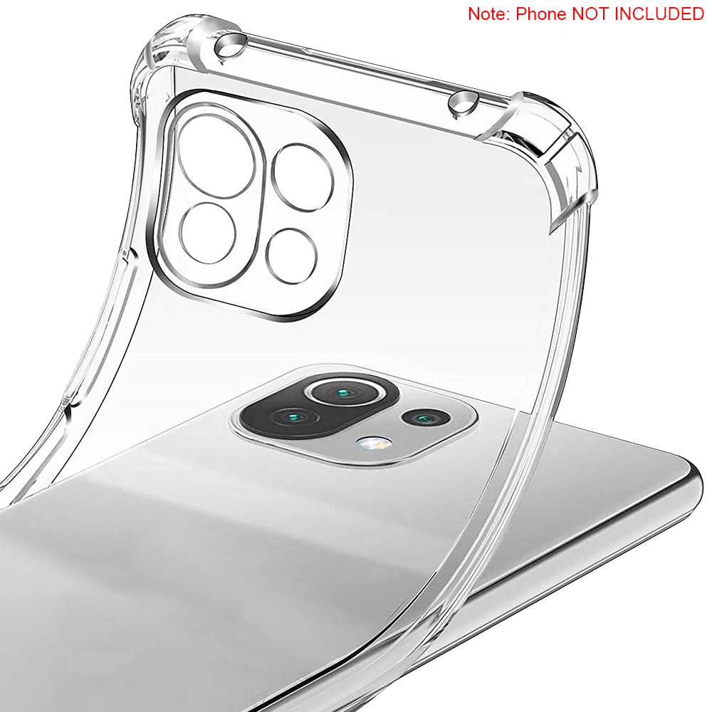 Funda Protectora de TPU Compatible con Xiaomi Mi 11 Lite/5G NE Flexible Esquinas Reforzadas Anti Golpes Carcasa Bumper