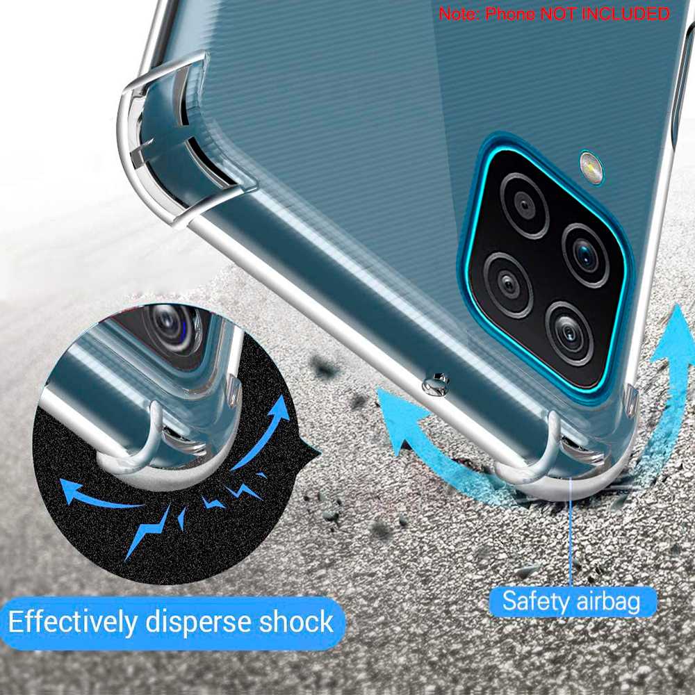 Funda Protectora de TPU Compatible con Samsung Galaxy A12/M12 Flexible Esquinas Reforzadas Anti Golpes Carcasa Bumper