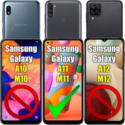 Funda Protectora de TPU Compatible con Samsung Galaxy A11/M11 Flexible Esquinas Reforzadas Anti Golpes Carcasa Bumper