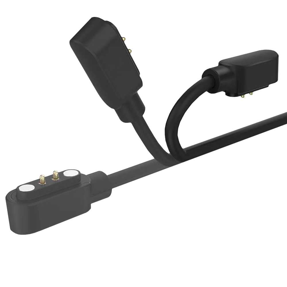Cable de Carga USB 2.0 Compatible con Xiaomi Haylou LS01/LS02 Magnético Negro Recambio Smartwatch Reloj Inteligente