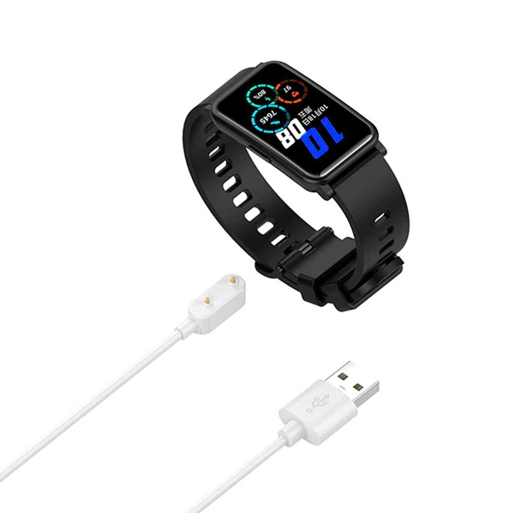 Cable USB Cargador Blanco para Reloj Compatible con Huawei Watch Fit/Fit Mini, Huawei Band 7/6, Huawei 4X, Honor Band 6, Honor Watch ES, 2 Pines 60cm Base Magnética
