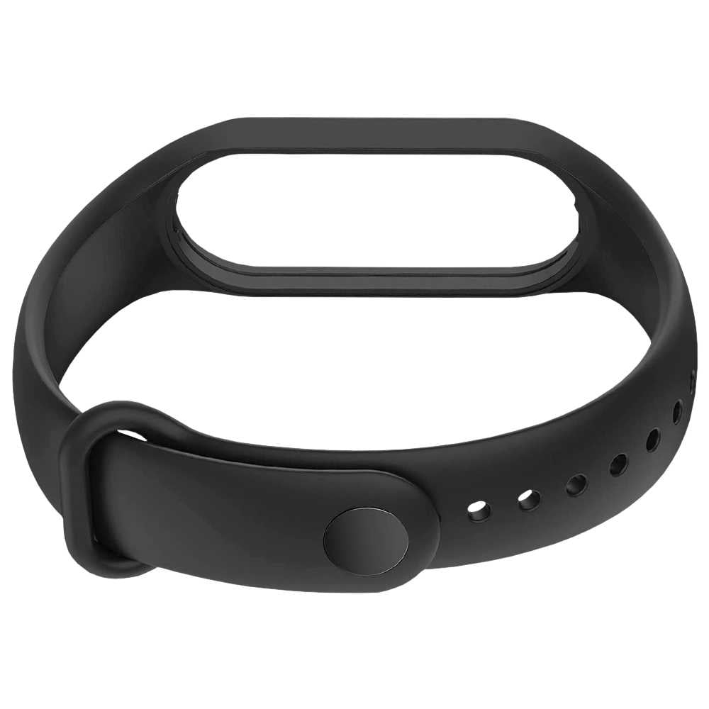 Pulsera de Recambio Silicona Suave Flexible Compatible con Xiao Mi Band 7 6 5 Amazfit Band 5 Negra Correa Repuesto Brazalete Goma
