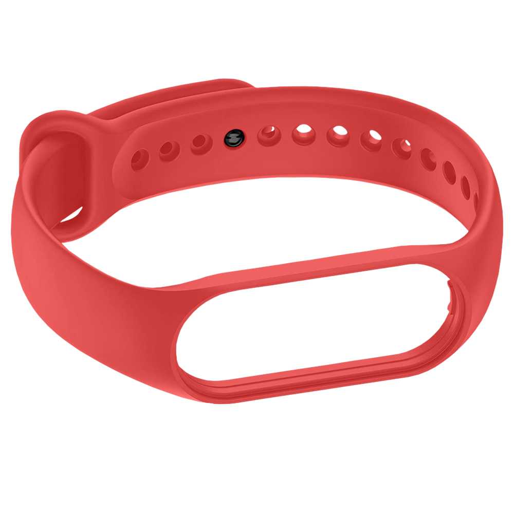 Pulsera de Recambio Silicona Suave Flexible Compatible con Xiao Mi Band 7 6 5 Amazfit Band 5 Roja Correa Repuesto Transpirable Goma