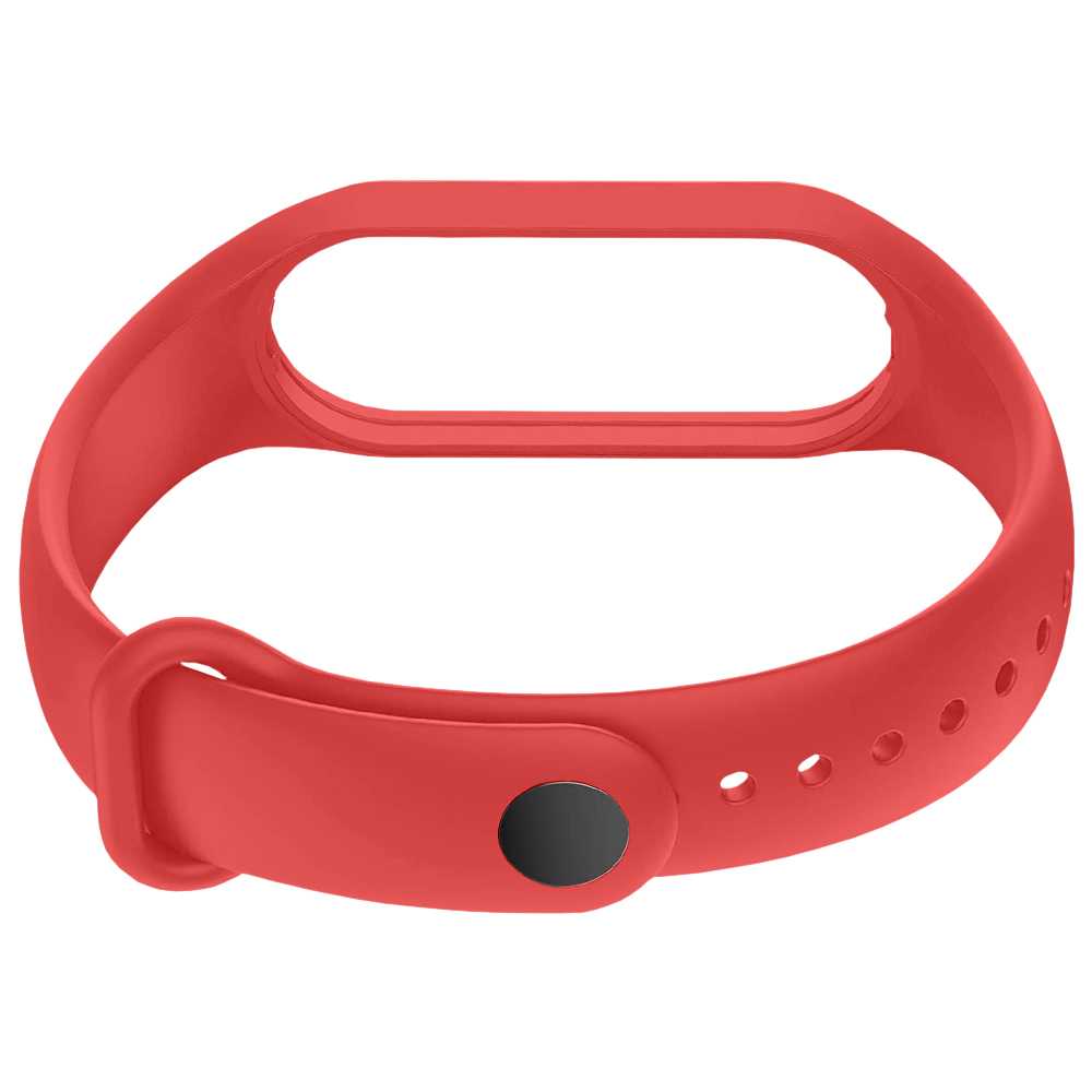 Pulsera de Recambio Silicona Suave Flexible Compatible con Xiao Mi Band 7 6 5 Amazfit Band 5 Roja Correa Repuesto Transpirable Goma