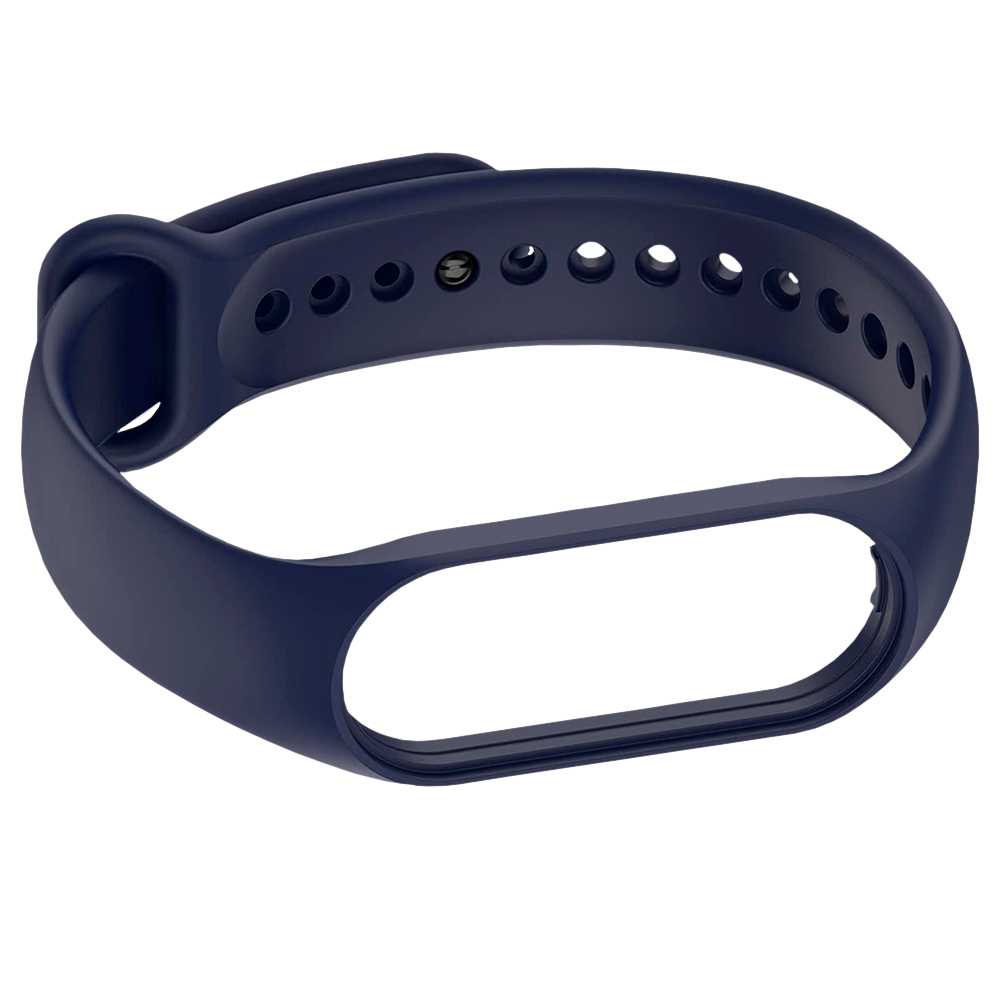 Pulsera de Recambio Silicona Suave Flexible Compatible con Xiao Mi Band 7 6 5 Amazfit Band 5 Azul Oscuro Correa Repuesto Goma Suave