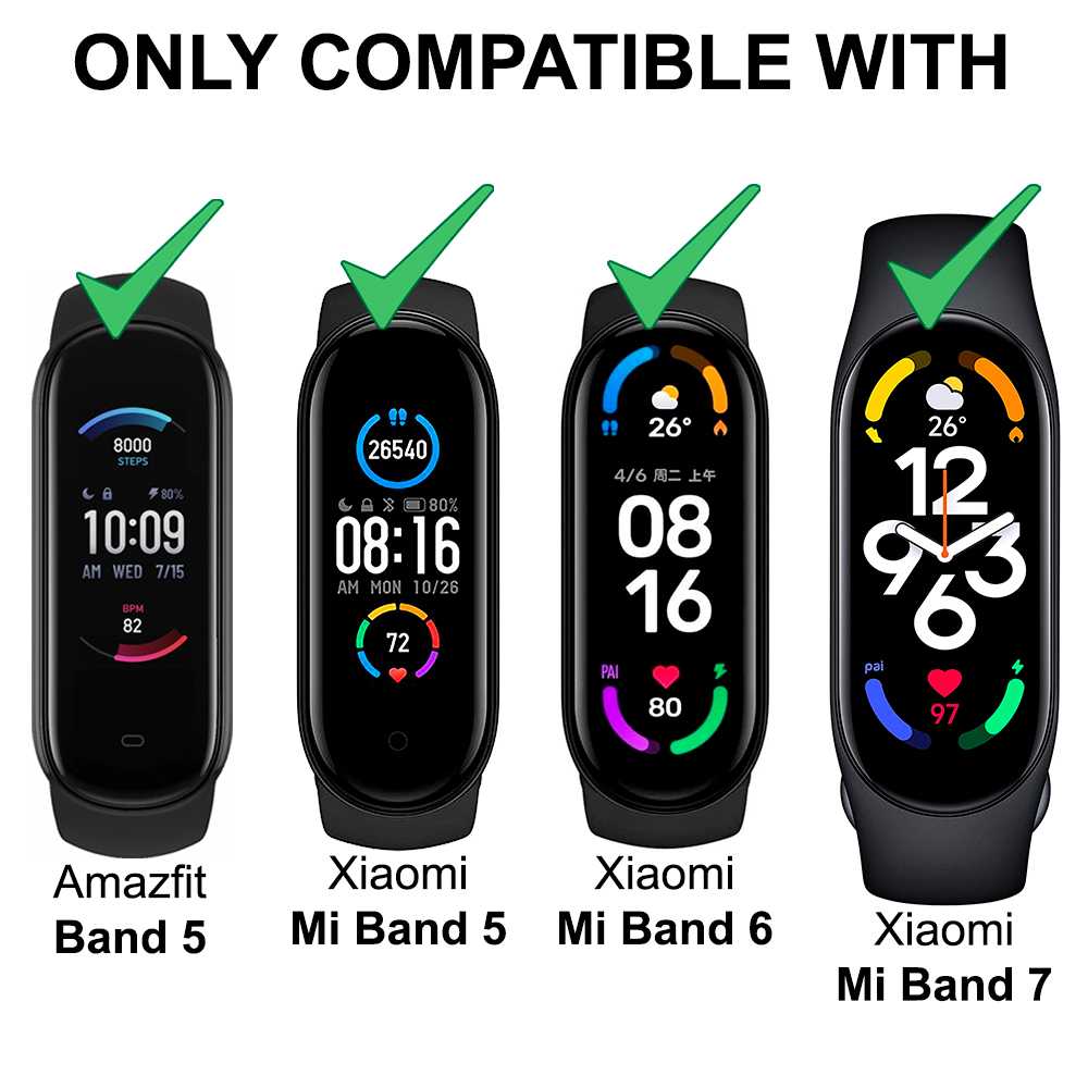 Pulsera de Recambio Silicona Suave Flexible Compatible con Xiao Mi Band 7 6 5 Amazfit Band 5 Azul Oscuro Correa Repuesto Goma Suave