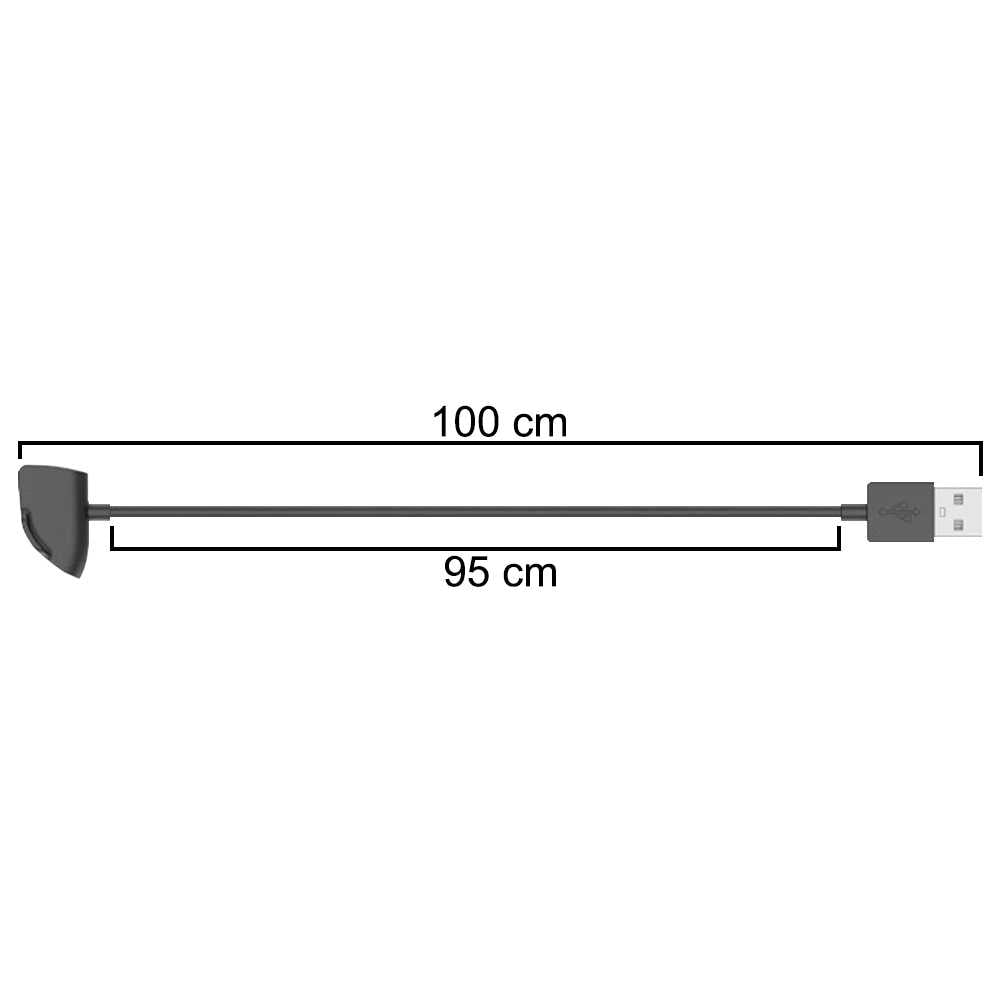 Cable Cargador Puerto USB 1m Negro Compatible con Reloj Samsung Galax Fit 2 SM-R220 de Repuesto Recambio Carga