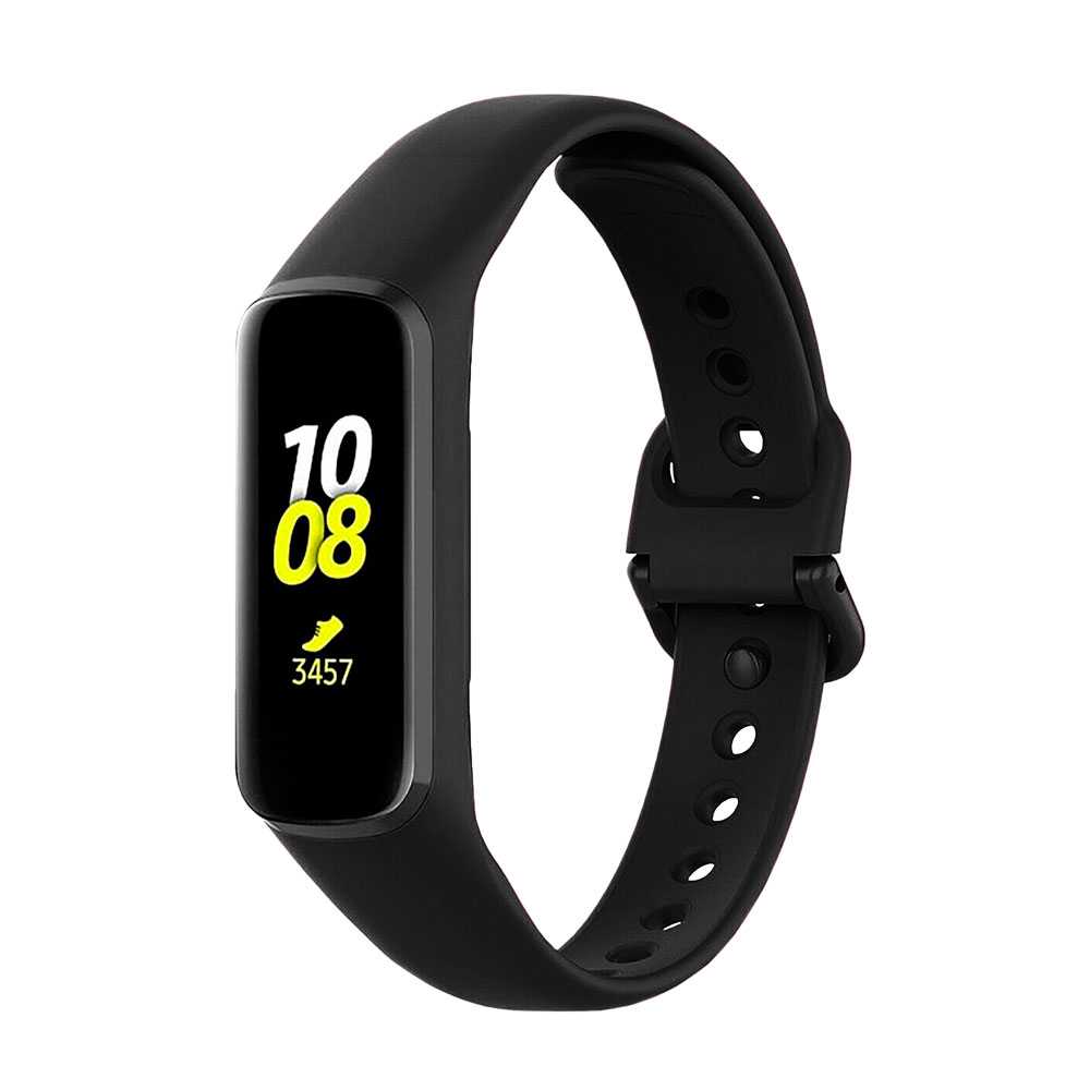 Pulsera Deportiva de Repuesto de Silicona Suave Correas Compatible con S Galaxy Fit 2 Unisex Negro