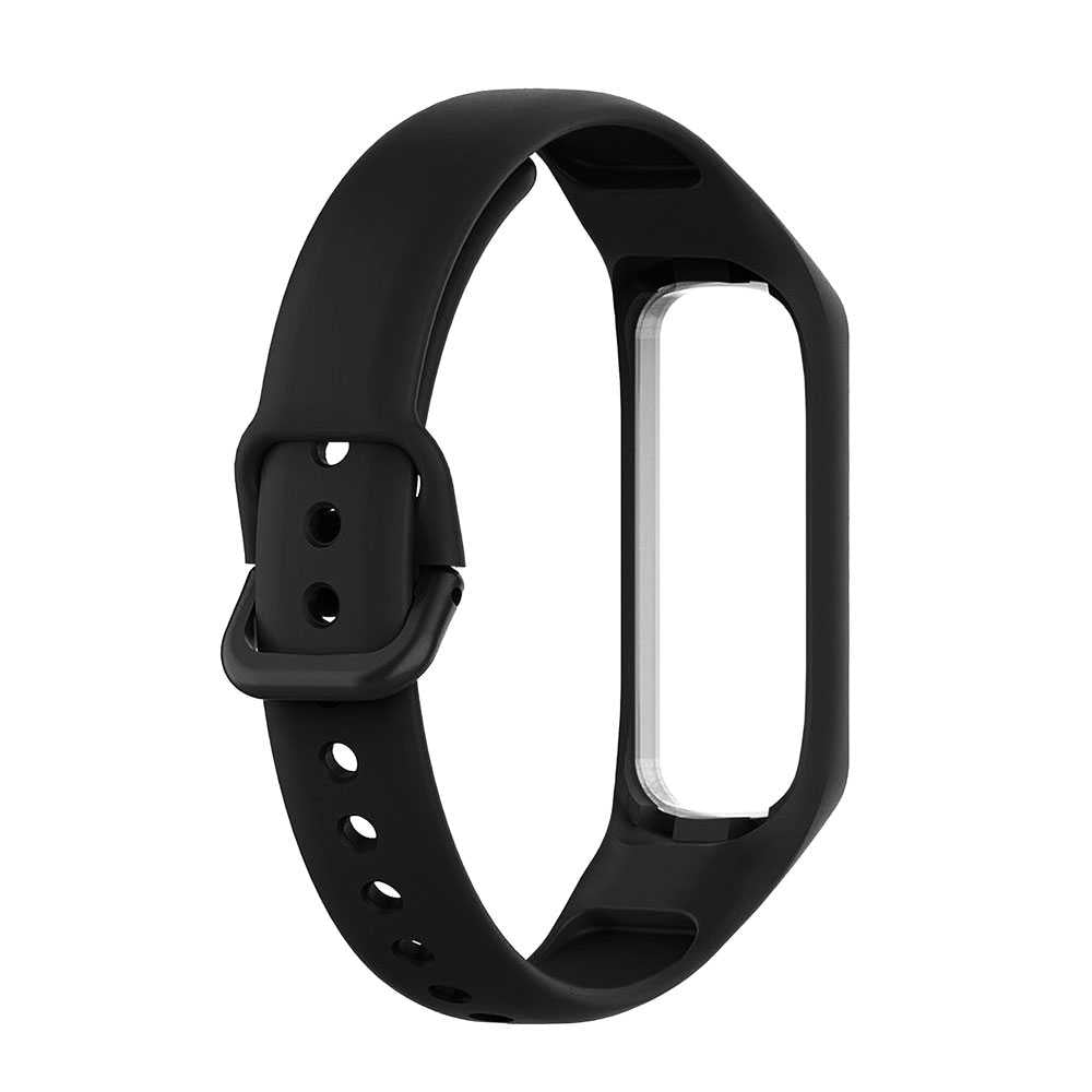 Pulsera Deportiva de Repuesto de Silicona Suave Correas Compatible con S Galaxy Fit 2 Unisex Negro