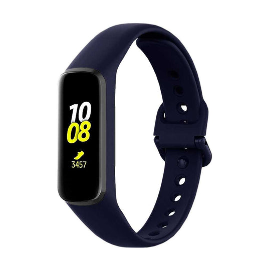 Pulsera Deportiva de Repuesto de Silicona Suave Correas Compatible con S Galaxy Fit 2 Unisex Azul Marino