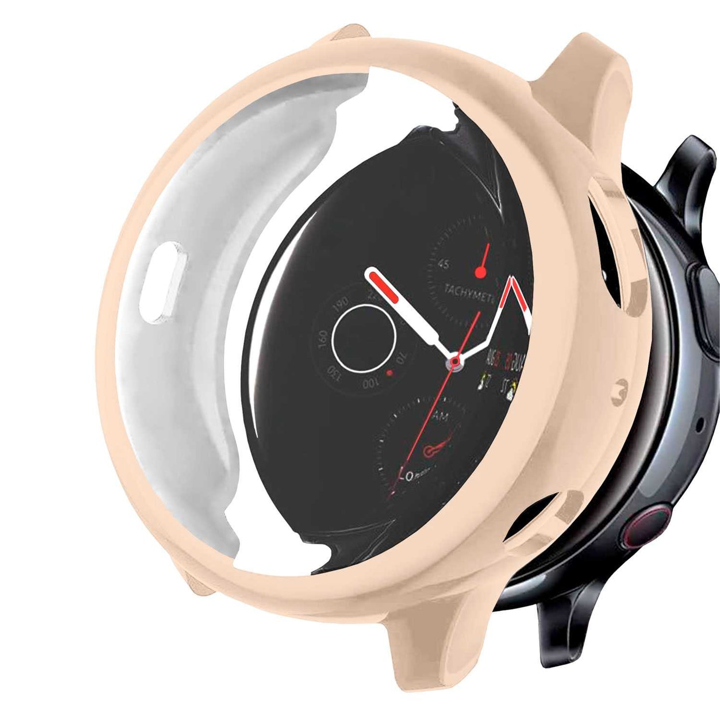 Funda Protectora de TPU Oro Rosa Compatible con Relojes Inteligentes Samsung Galaxy Watch Active 2 (40mm)