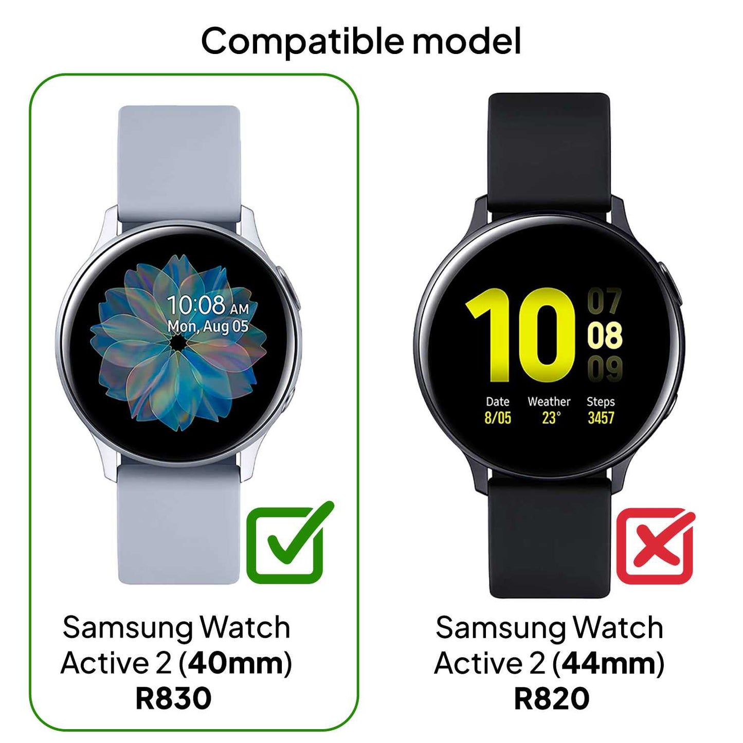 Funda Protectora de TPU Dorado Compatible con Relojes Inteligentes Samsung Galaxy Watch Active 2 (40mm)